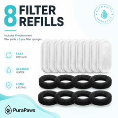 PuraPaws FreshFlow™ Stainless Steel Pet Water Fountain