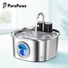 PuraPaws FreshFlow™ Wireless Stainless Steel Fountain