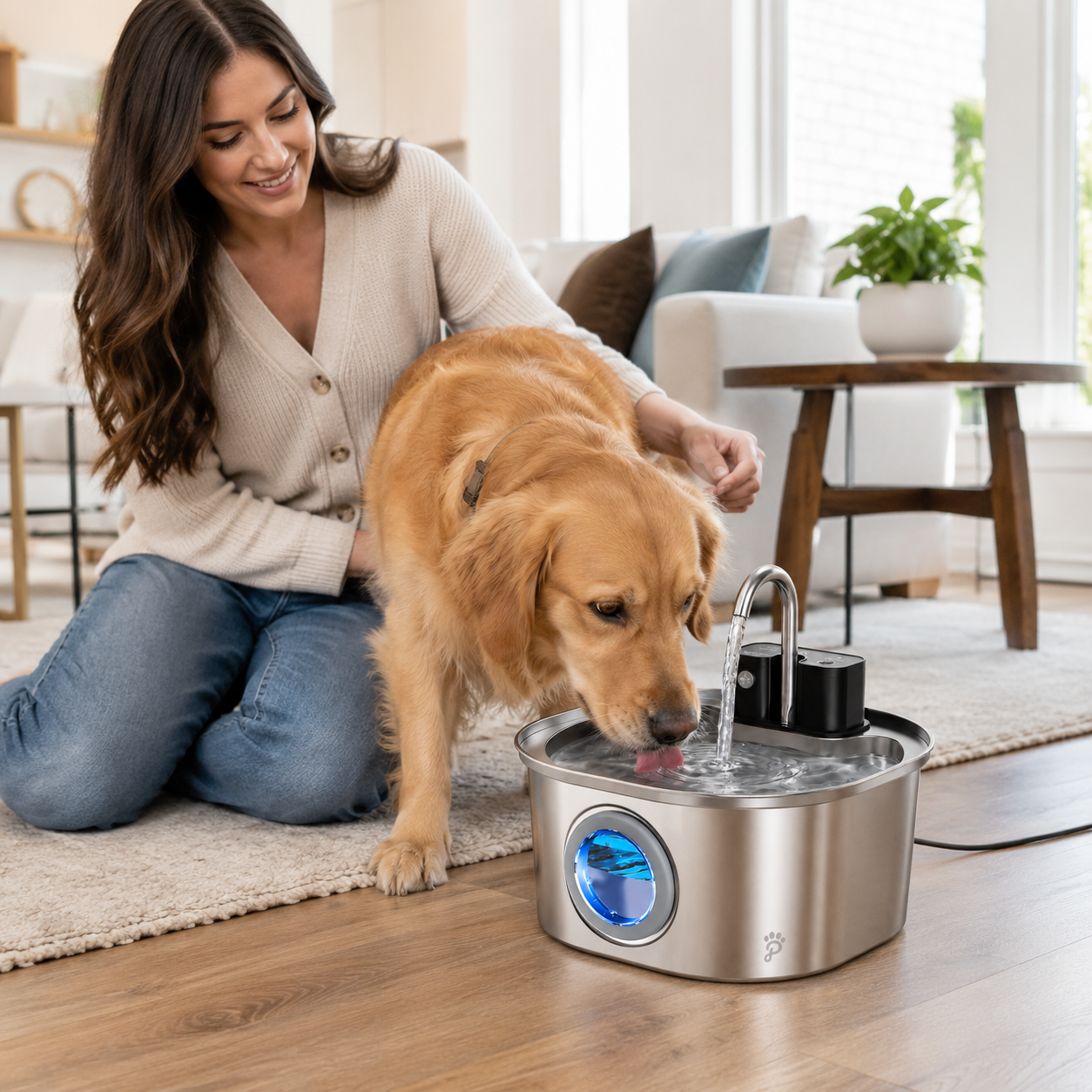 PuraPaws FreshFlow™ Wireless Stainless Steel Fountain