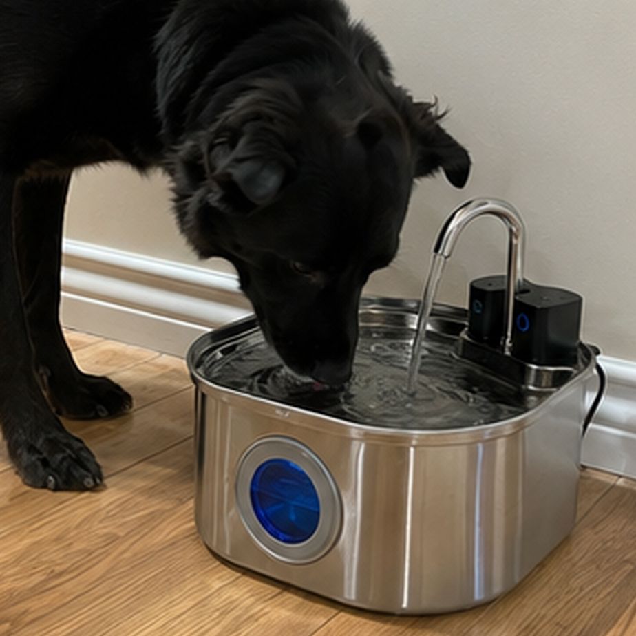 PuraPaws FreshFlow™ Stainless Steel Pet Water Fountain